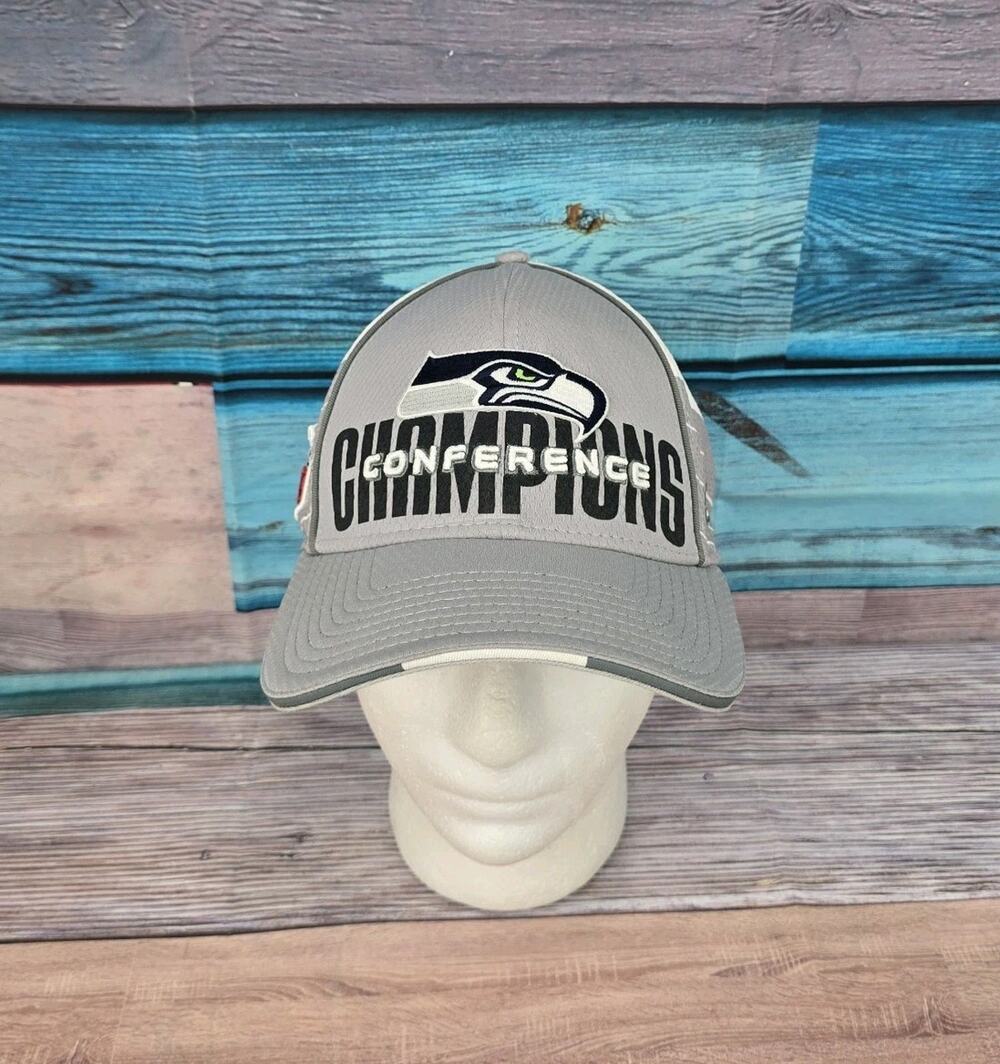 Seattle Seahawkshat New Era Flex Fit Stretch One Size Fits Most Conference Champ